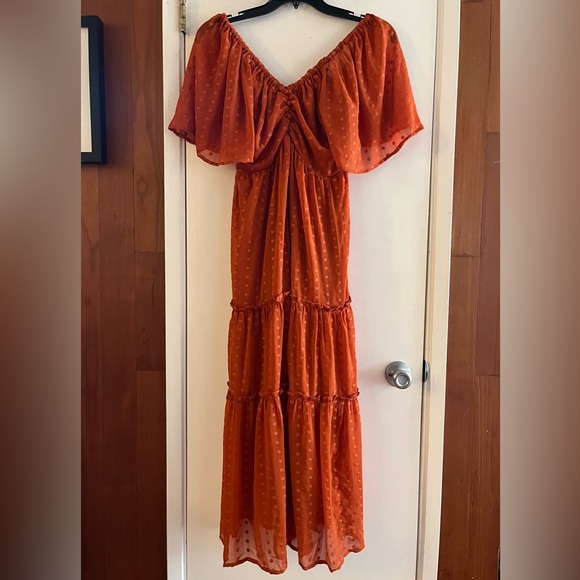 Anthropologie Ruched Tiered Dress - Picture 2 of 10